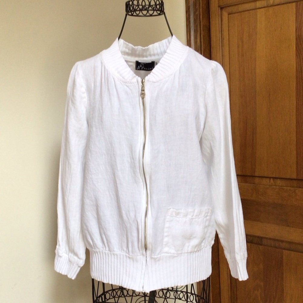 Fenini linen jacket, White, XS - Picture 3 of 6
